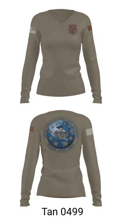 186 Air Refueling Wing 26529020 Women's Long Sleeve V-neck Shirt - 77