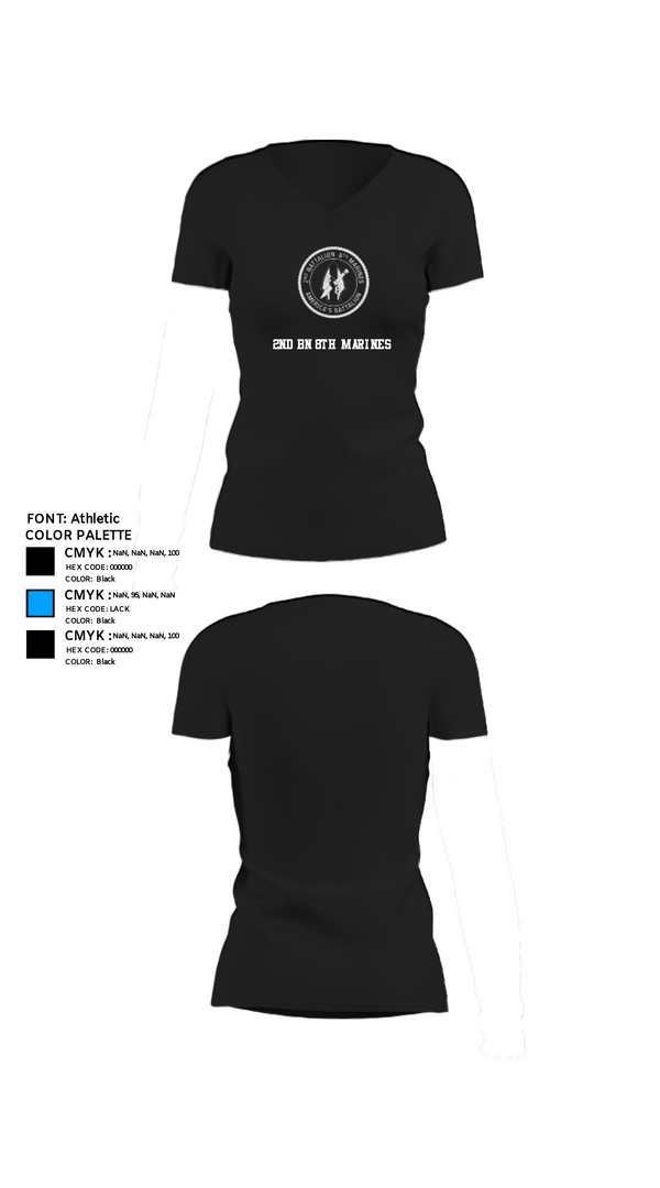 Womens Short Sleeve Vneck Shirt, 2nd bn 8th Marines, Marines, Teamtime, Team time, sublimation, custom sports apparel, team uniforms, spirit wear, spiritwear, sports uniforms, custom shirts, team store, custom team store, fundraiser sports, apparel fundraiser