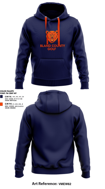 Bland County High School Golf 12644196 Hoodie - 1