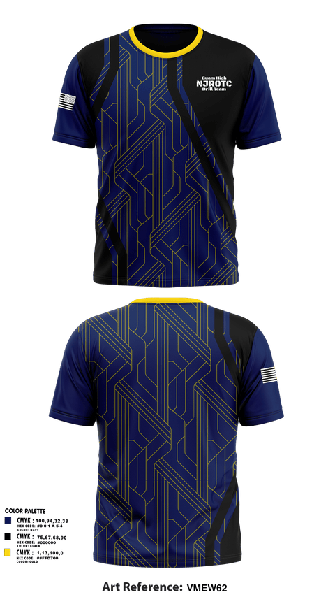 Short Sleeve Performance Shirt, Guam High NJROTC Drill Team, , Teamtime, Team time, sublimation, custom sports apparel, team uniforms, spirit wear, spiritwear, sports uniforms, custom shirts, team store, custom team store, fundraiser sports, apparel fundraiser