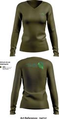 Moils Lawn and landscape 2540388 Women's Long Sleeve V-neck Shirt - 251