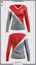 Constantine High School Cross Country 28669169 Women's Long Sleeve V-neck Shirt - 4
