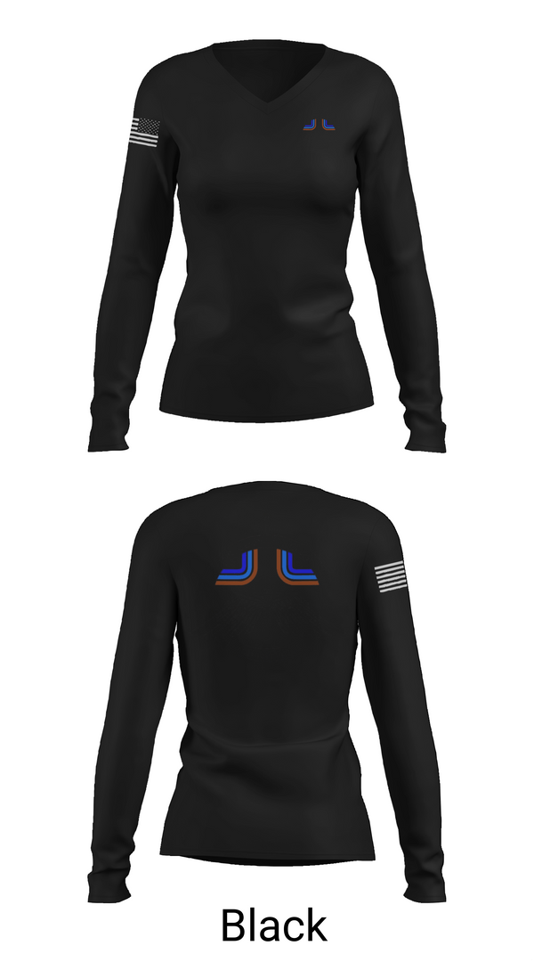 Womens Long Sleeve Vneck Shirt 1, 2-13th AVN REGT, 150U Certification Course, , Teamtime, Team time, sublimation, custom sports apparel, team uniforms, spirit wear, spiritwear, sports uniforms, custom shirts, team store, custom team store, fundraiser sports, apparel fundraiser
