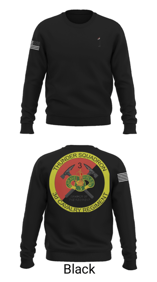 Crew Neck Sweatshirt, 3rd Cavalry Regiment, Army, Teamtime, Team time, sublimation, custom sports apparel, team uniforms, spirit wear, spiritwear, sports uniforms, custom shirts, team store, custom team store, fundraiser sports, apparel fundraiser