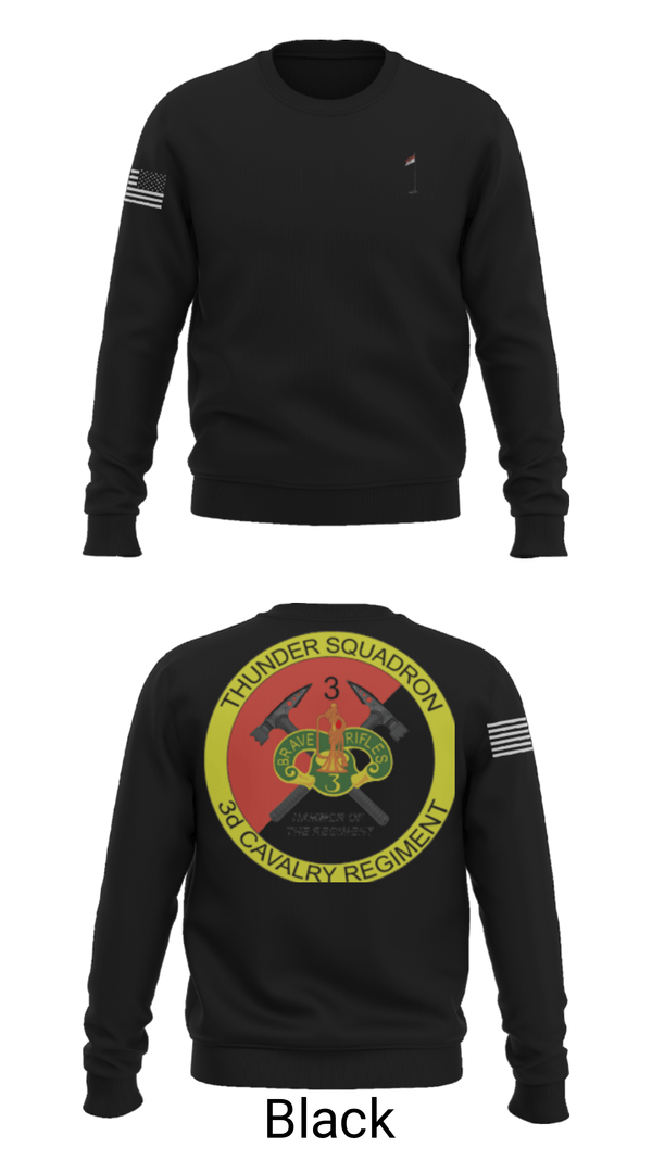 Crew Neck Sweatshirt, 3rd Cavalry Regiment, Army, Teamtime, Team time, sublimation, custom sports apparel, team uniforms, spirit wear, spiritwear, sports uniforms, custom shirts, team store, custom team store, fundraiser sports, apparel fundraiser