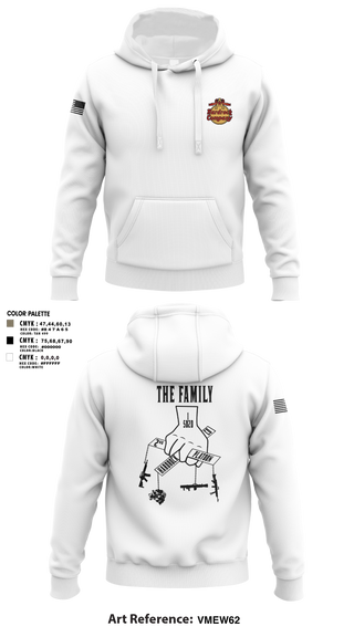 Hoodie, 2nd PLT A CO-The Family, Army, Teamtime, Team time, sublimation, custom sports apparel, team uniforms, spirit wear, spiritwear, sports uniforms, custom shirts, team store, custom team store, fundraiser sports, apparel fundraiser