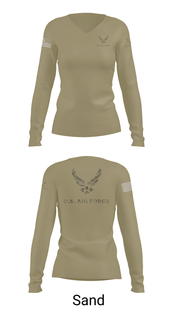 Womens Long Sleeve Vneck Shirt, Wings, Air Force, Teamtime, Team time, sublimation, custom sports apparel, team uniforms, spirit wear, spiritwear, sports uniforms, custom shirts, team store, custom team store, fundraiser sports, apparel fundraiser