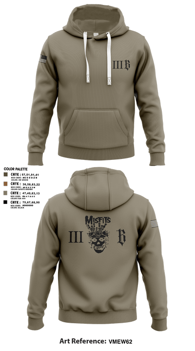 3B 1-325 AIR, 2BCT, 82ND ABN DIV 78191368 Hoodie - 107