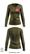 1/6 58710445 Women's Long Sleeve V-neck Shirt -1 121