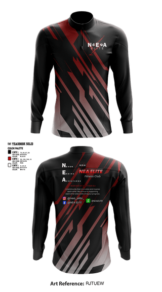 Quarter Zip Jacket, NEA ELITE, Track & Field, Teamtime, Team time, sublimation, custom sports apparel, team uniforms, spirit wear, spiritwear, sports uniforms, custom shirts, team store, custom team store, fundraiser sports, apparel fundraiser