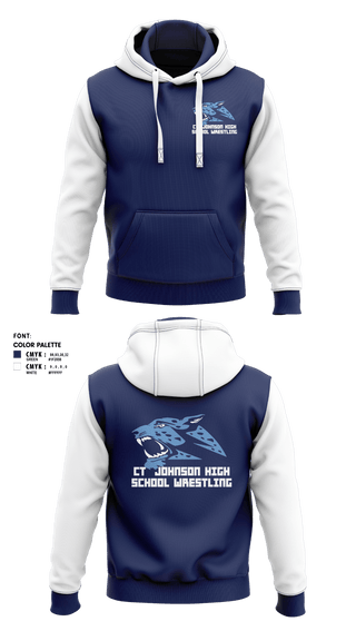 Hoodie, CT Johnson High School Wrestling, Wrestling, Teamtime, Team time, sublimation, custom sports apparel, team uniforms, spirit wear, spiritwear, sports uniforms, custom shirts, team store, custom team store, fundraiser sports, apparel fundraiser