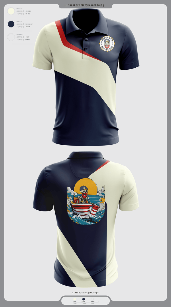 Short Sleeve Performance Polo, Red beard Adventures, , Teamtime, Team time, sublimation, custom sports apparel, team uniforms, spirit wear, spiritwear, sports uniforms, custom shirts, team store, custom team store, fundraiser sports, apparel fundraiser
