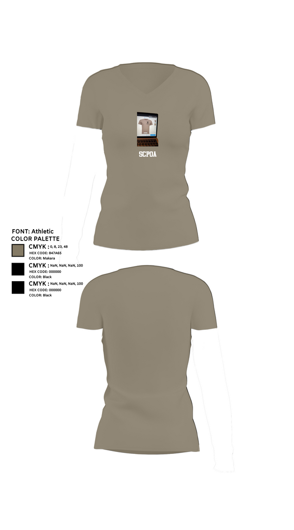 Womens Short Sleeve Vneck Shirt, SCPOA, , Teamtime, Team time, sublimation, custom sports apparel, team uniforms, spirit wear, spiritwear, sports uniforms, custom shirts, team store, custom team store, fundraiser sports, apparel fundraiser