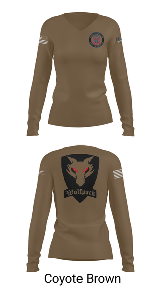 Women's Long Sleeve Vneck Shirt, 1-82nd CAB, Army, Teamtime, Team time, sublimation, custom sports apparel, team uniforms, spirit wear, spiritwear, sports uniforms, custom shirts, team store, custom team store, fundraiser sports, apparel fundraiser