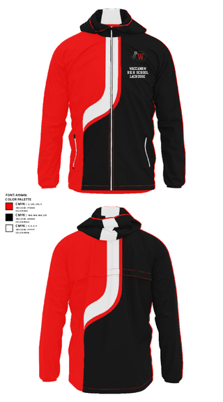 Windbreaker, Waccamaw High School Lacrosse, Women's Lacrosse, Teamtime, Team time, sublimation, custom sports apparel, team uniforms, spirit wear, spiritwear, sports uniforms, custom shirts, team store, custom team store, fundraiser sports, apparel fundraiser