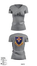 410th regiment 28429232 Women's Short Sleeve V-neck Shirt - 2