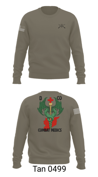 Crew Neck Sweatshirt, D-co 1-114th, Army, Teamtime, Team time, sublimation, custom sports apparel, team uniforms, spirit wear, spiritwear, sports uniforms, custom shirts, team store, custom team store, fundraiser sports, apparel fundraiser