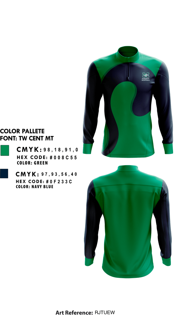 Quarter Zip Jacket, Marquette High School Basketball, Men's Basketball, Teamtime, Team time, sublimation, custom sports apparel, team uniforms, spirit wear, spiritwear, sports uniforms, custom shirts, team store, custom team store, fundraiser sports, apparel fundraiser