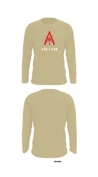 Long Sleeve Performance Shirt, A Co. 1-3 AB, Army, Teamtime, Team time, sublimation, custom sports apparel, team uniforms, spirit wear, spiritwear, sports uniforms, custom shirts, team store, custom team store, fundraiser sports, apparel fundraiser
