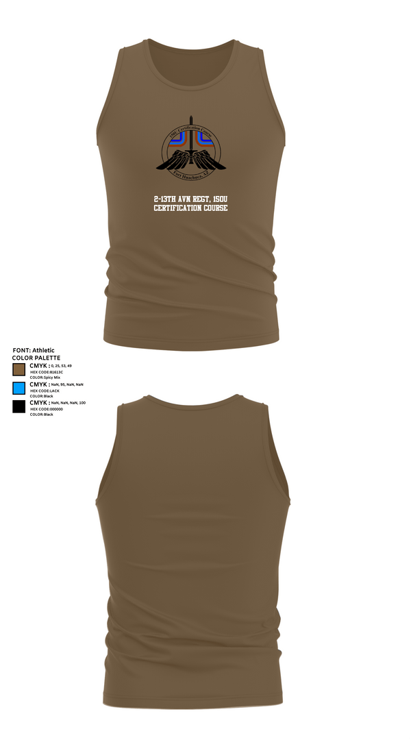 Tank Top, 2-13th AVN REGT, 150U Certification Course, , Teamtime, Team time, sublimation, custom sports apparel, team uniforms, spirit wear, spiritwear, sports uniforms, custom shirts, team store, custom team store, fundraiser sports, apparel fundraiser