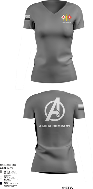 Women's Short Sleeve Vneck Shirt, Alpha Company, Army, Teamtime, Team time, sublimation, custom sports apparel, team uniforms, spirit wear, spiritwear, sports uniforms, custom shirts, team store, custom team store, fundraiser sports, apparel fundraiser