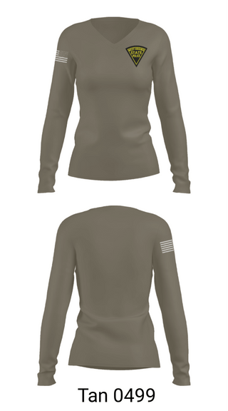Womens Long Sleeve Vneck Shirt, West Virginia State Police, Police, Teamtime, Team time, sublimation, custom sports apparel, team uniforms, spirit wear, spiritwear, sports uniforms, custom shirts, team store, custom team store, fundraiser sports, apparel fundraiser