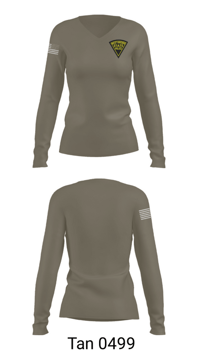West Virginia State Police 52894228 Women's Long Sleeve V-neck Shirt - 73