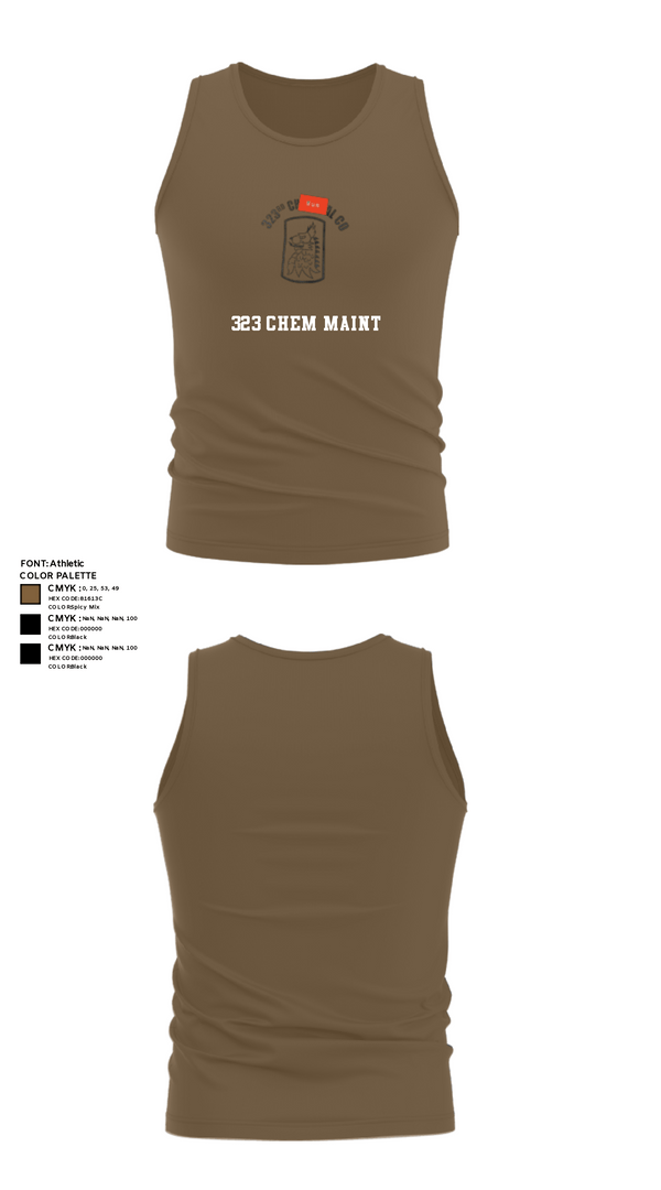 Tank Top, 323 chem maint, Army, Teamtime, Team time, sublimation, custom sports apparel, team uniforms, spirit wear, spiritwear, sports uniforms, custom shirts, team store, custom team store, fundraiser sports, apparel fundraiser