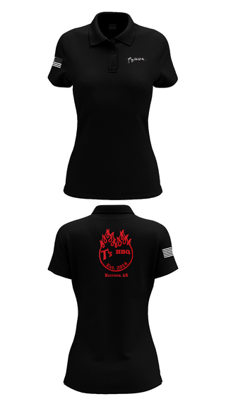 Womens Short Sleeve Performance Polo, T’s BBQ, , Teamtime, Team time, sublimation, custom sports apparel, team uniforms, spirit wear, spiritwear, sports uniforms, custom shirts, team store, custom team store, fundraiser sports, apparel fundraiser