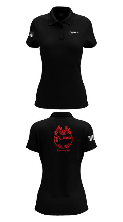 T’s BBQ 64446007 Women's Short Sleeve Performance Polo  - 36