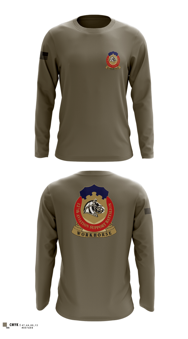 Long Sleeve Performance Shirt, 127th ASB WORKHORSE, Army, Teamtime, Team time, sublimation, custom sports apparel, team uniforms, spirit wear, spiritwear, sports uniforms, custom shirts, team store, custom team store, fundraiser sports, apparel fundraiser