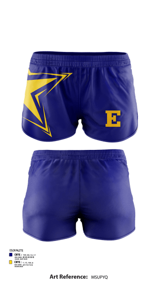 Womens Shorts, Euclid High School Cheer, Cheer, Teamtime, Team time, sublimation, custom sports apparel, team uniforms, spirit wear, spiritwear, sports uniforms, custom shirts, team store, custom team store, fundraiser sports, apparel fundraiser