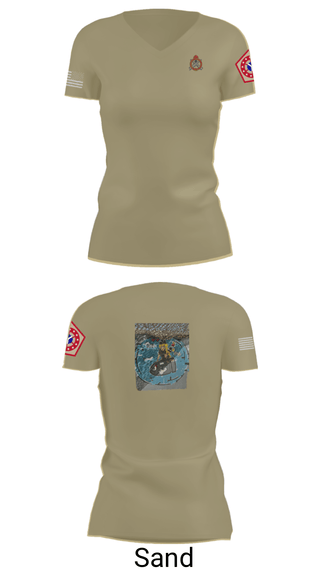 Women's Short Sleeve Vneck Shirt, 34th DSB, Army, Teamtime, Team time, sublimation, custom sports apparel, team uniforms, spirit wear, spiritwear, sports uniforms, custom shirts, team store, custom team store, fundraiser sports, apparel fundraiser