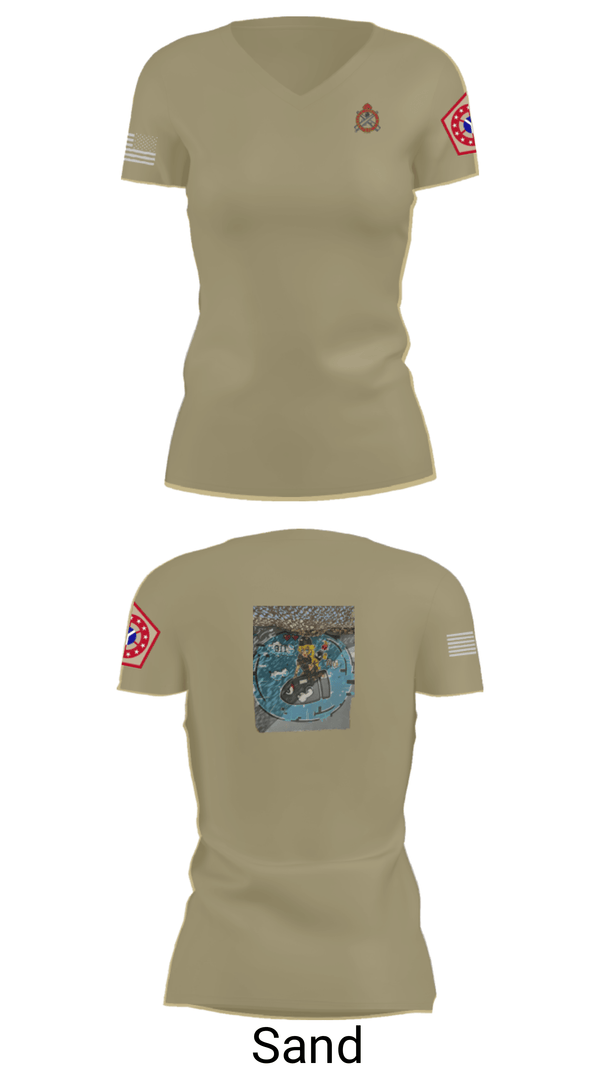 Women's Short Sleeve Vneck Shirt, 34th DSB, Army, Teamtime, Team time, sublimation, custom sports apparel, team uniforms, spirit wear, spiritwear, sports uniforms, custom shirts, team store, custom team store, fundraiser sports, apparel fundraiser