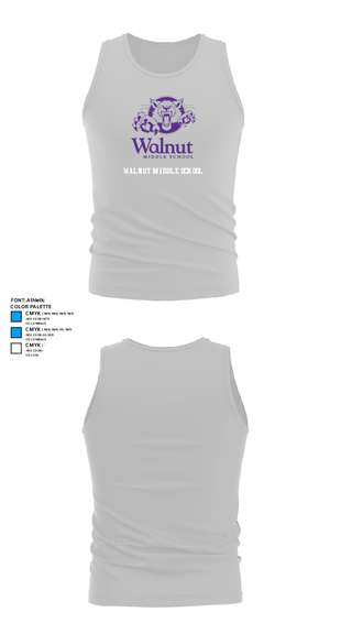 Tank Top, Walnut Middle School, Spirit Store, Teamtime, Team time, sublimation, custom sports apparel, team uniforms, spirit wear, spiritwear, sports uniforms, custom shirts, team store, custom team store, fundraiser sports, apparel fundraiser