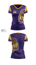 A2Zoe Basketball 60919900 Women's Short Sleeve V-neck Shirt - 1