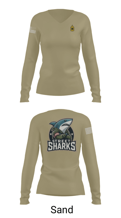 Pearl City Army Recruiting Station 36173734 Women's Long Sleeve V-neck Shirt - 97