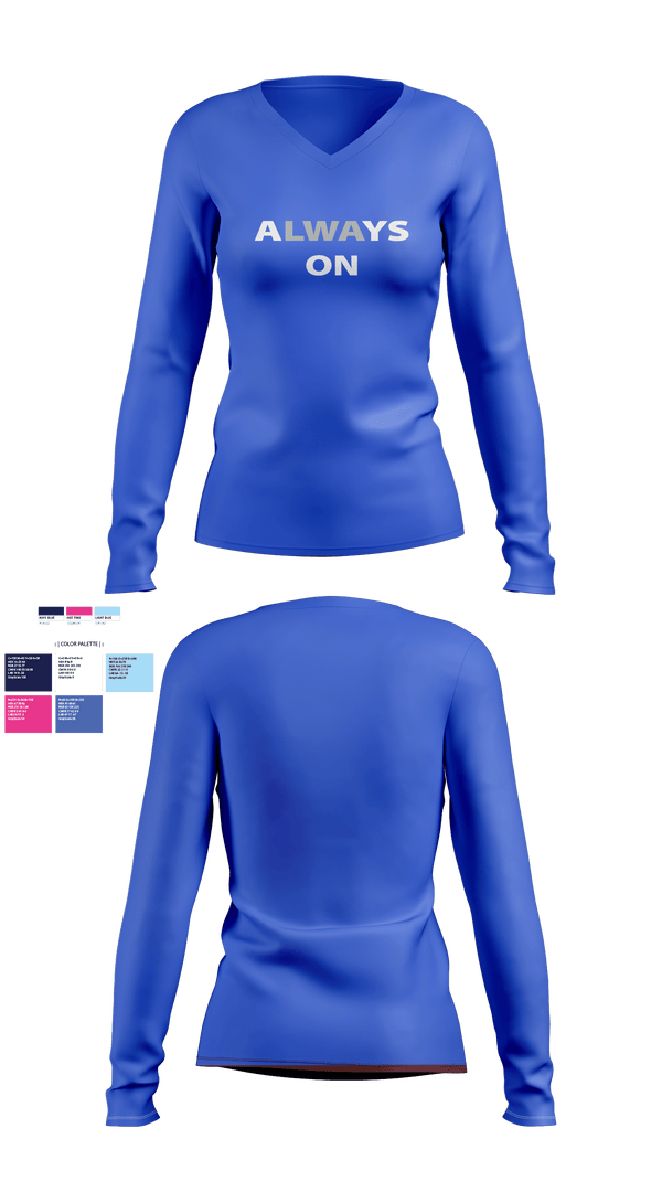 Womens Long Sleeve Vneck Shirt, Living Word Academy Volleyball, Women's Volleyball, Teamtime, Team time, sublimation, custom sports apparel, team uniforms, spirit wear, spiritwear, sports uniforms, custom shirts, team store, custom team store, fundraiser sports, apparel fundraiser