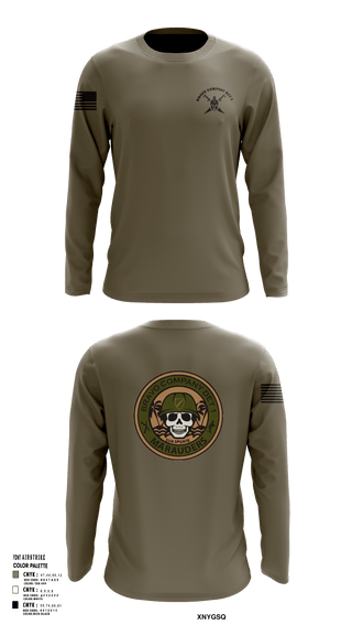 Long Sleeve Performance Shirt, Bravo Company Det 1 Recruiting and Retention Battalion, National Guard, Teamtime, Team time, sublimation, custom sports apparel, team uniforms, spirit wear, spiritwear, sports uniforms, custom shirts, team store, custom team store, fundraiser sports, apparel fundraiser