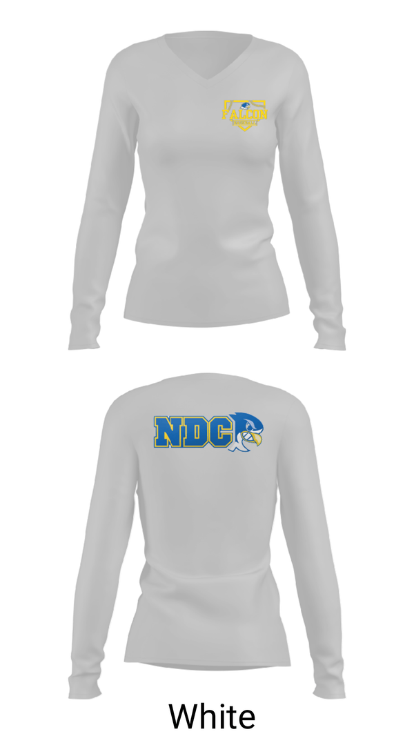 Women's Long Sleeve Vneck Shirt, Notre Dame College Baseball, Baseball, Teamtime, Team time, sublimation, custom sports apparel, team uniforms, spirit wear, spiritwear, sports uniforms, custom shirts, team store, custom team store, fundraiser sports, apparel fundraiser