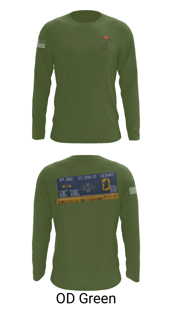 Long Sleeve Performance Shirt, 323 chem maint, Army, Teamtime, Team time, sublimation, custom sports apparel, team uniforms, spirit wear, spiritwear, sports uniforms, custom shirts, team store, custom team store, fundraiser sports, apparel fundraiser