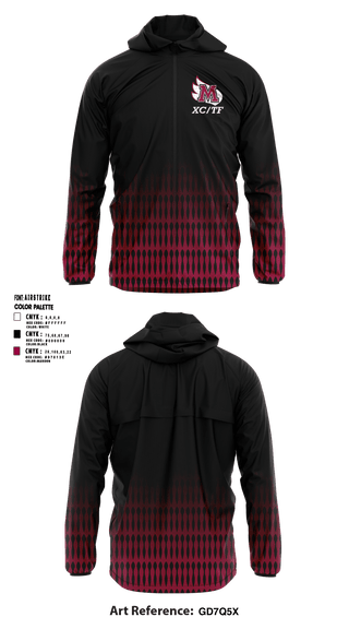 Windbreaker, Meredith College Avenging Angels, Track & Field, Teamtime, Team time, sublimation, custom sports apparel, team uniforms, spirit wear, spiritwear, sports uniforms, custom shirts, team store, custom team store, fundraiser sports, apparel fundraiser