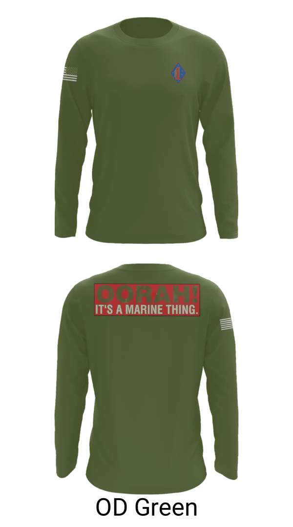 Long Sleeve Performance Shirt, 1st Marine Regiment, Marines, Teamtime, Team time, sublimation, custom sports apparel, team uniforms, spirit wear, spiritwear, sports uniforms, custom shirts, team store, custom team store, fundraiser sports, apparel fundraiser