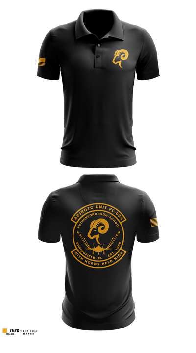 AFJROTC FL-034 58345712 Short Sleeve Performance Polo - 3