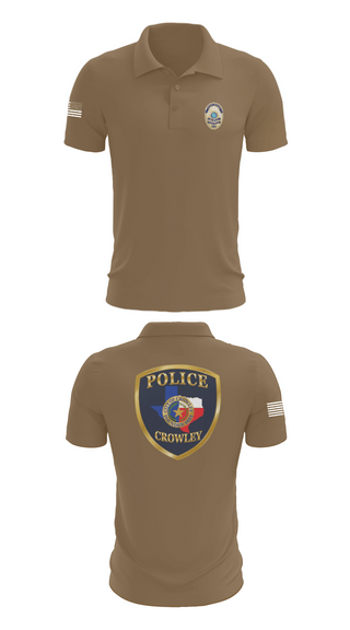Short Sleeve Performance Polo, Crowley Police Department, , Teamtime, Team time, sublimation, custom sports apparel, team uniforms, spirit wear, spiritwear, sports uniforms, custom shirts, team store, custom team store, fundraiser sports, apparel fundraiser