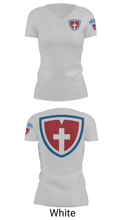 Open Door Christian Schools 18810583 Women's Short Sleeve V-neck Shirt - 19