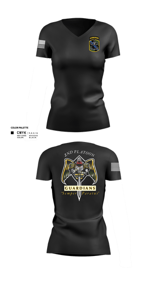 Women's Short Sleeve Vneck Shirt, 2/108th Guardians, Army, Teamtime, Team time, sublimation, custom sports apparel, team uniforms, spirit wear, spiritwear, sports uniforms, custom shirts, team store, custom team store, fundraiser sports, apparel fundraiser