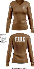 673 CEF 8699966 Women's Long Sleeve V-neck Shirt - 9