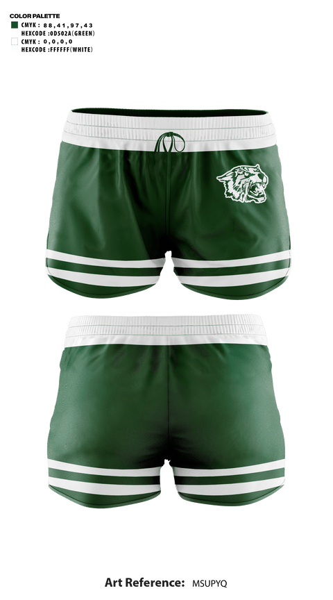 Womens Shorts, Wayland Union High School Cheer, Cheer, Teamtime, Team time, sublimation, custom sports apparel, team uniforms, spirit wear, spiritwear, sports uniforms, custom shirts, team store, custom team store, fundraiser sports, apparel fundraiser