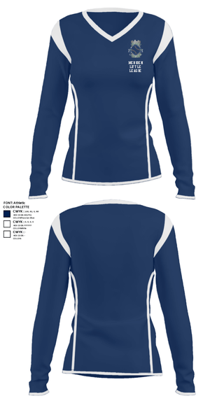 Women's Long Sleeve Vneck Shirt, Meriden Little League, Baseball, Teamtime, Team time, sublimation, custom sports apparel, team uniforms, spirit wear, spiritwear, sports uniforms, custom shirts, team store, custom team store, fundraiser sports, apparel fundraiser
